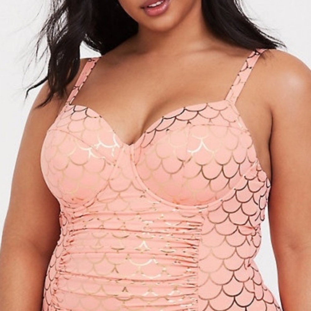 Torrid 2x Mermaid Underwire One Piece Swimsuit NWT